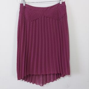 Asos Petite High Low Midi Skirt Size 12 Pleated Pintuck Career Flowy Workwear